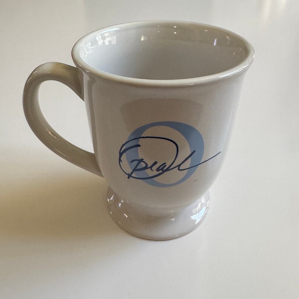 Oprah Winfrey Show Chicago Footed Ceramic Coffee Mug Cup NIB NEW Favorite Things